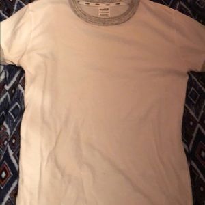 White and grey shirt from pink